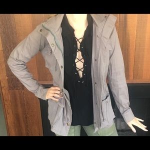 Market & Spruce grey cargo jacket